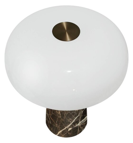 DFTP by Nordlux Lampada da tavolo a LED Glossy mini, dimmerabile, Marrone / Ruggine, Soggiorno / Sala da pranzo, Pietra, Moderno, Lampada da tavolo LED