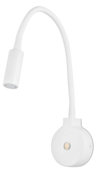 FARO BARCELONA Applique LED Pixie con braccio flessibile, bianco