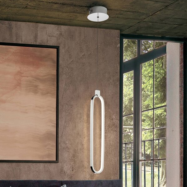 Schuller Valencia Lampada a sospensione Colette, Cromo / Argento, Cucina, Alluminio, Moderno, Lampada a sospensione