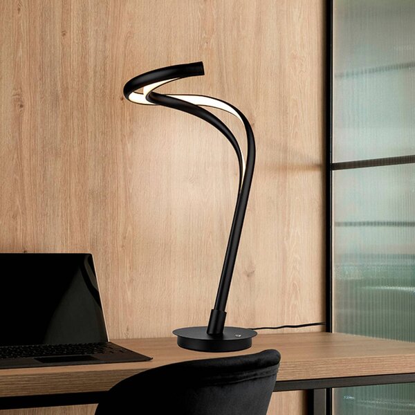 Schuller Valencia Lampada da tavolo Danza, dimmerabile, Nero, Soggiorno / Sala da pranzo, Alluminio, Moderno, Lampada da tavolo