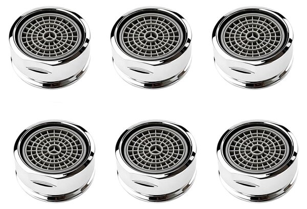 6 rubinetti da cucina con aeratore, filettatura M24, dotati di filtro anticalcare e sistema di risparmio idrico