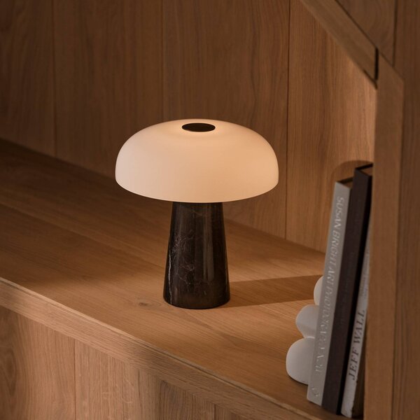 DFTP by Nordlux Lampada da tavolo a LED Glossy mini, dimmerabile, Nero, Soggiorno / Sala da pranzo, Pietra, Moderno, Lampada da tavolo LED