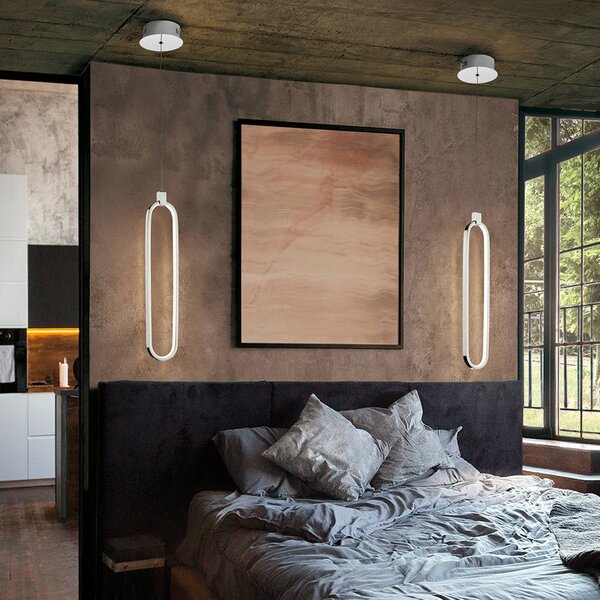 Schuller Valencia Lampada a sospensione Colette, Cromo / Argento, Cucina, Alluminio, Moderno, Lampada a sospensione