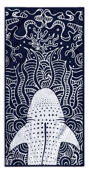 Telo mare blu scuro 90x180 cm Shark - DecoKing