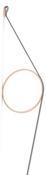 FLOS Wirering applique LED grigia, anello rosa