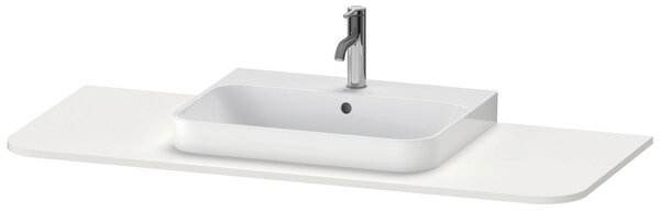 Console Duravit Happy D.2 Plus, 1300x550 mm, 1 découpe au centre, pour meuble sous-lavabo HP4942, HP4962, HP4972, HP031KM3939, HP031KM3939