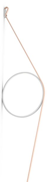 FLOS Wirering applique LED rosa, anello bianco