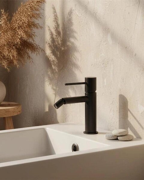 Rubinetto bidet senza scarico in ottone nero opaco Memo