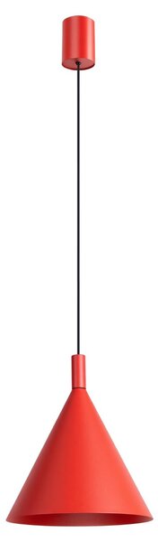 Lampada a sospensione NOX 25 rosso 1xE27 15W acciaio 140x24.5x24.5cm Sollux Lighting