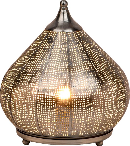 Lampada da tavolo orientale decorativa lampada da comodino lampada Jamiel argento