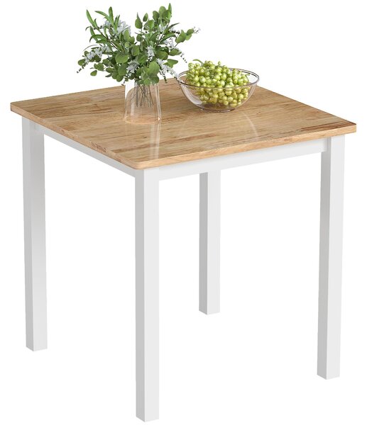 HOMCOM Tavolo da pranzo 69 x 69 cm Tavolo da cucina per 2-4 persone per spazi ridotti Rovere