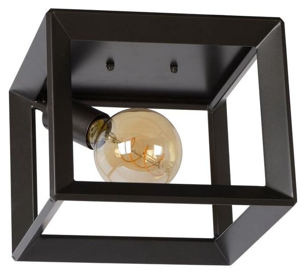 Lampada da soffitto THOR nera 1xE27x60W in metallo, dimensioni: 20x25x25 cm, IP20, Lucide