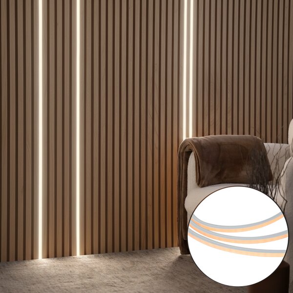 Striscia LED Smart 483cm Dimmerabile in Kelvin - Pannello Murale Acustico
