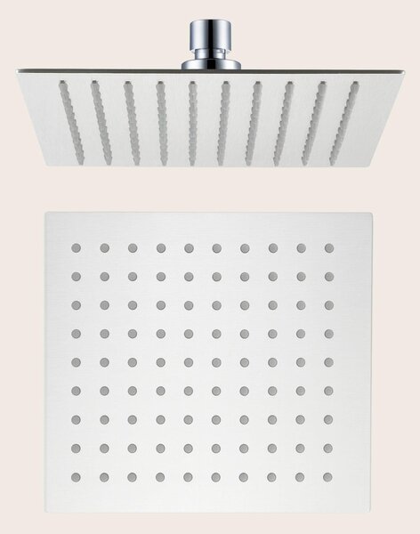 Soffione Doccia 25x25 Slim 2 mm Quadro in Acciaio
