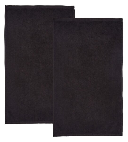 Set di asciugamani con asciugatura rapida e tipo terry neri in cotone 2 pz 90x140 cm Quick Dry – Catherine Lansfield