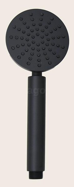 Doccetta 8 cm con presa acqua e flessibile in pvc nero opaco Smart