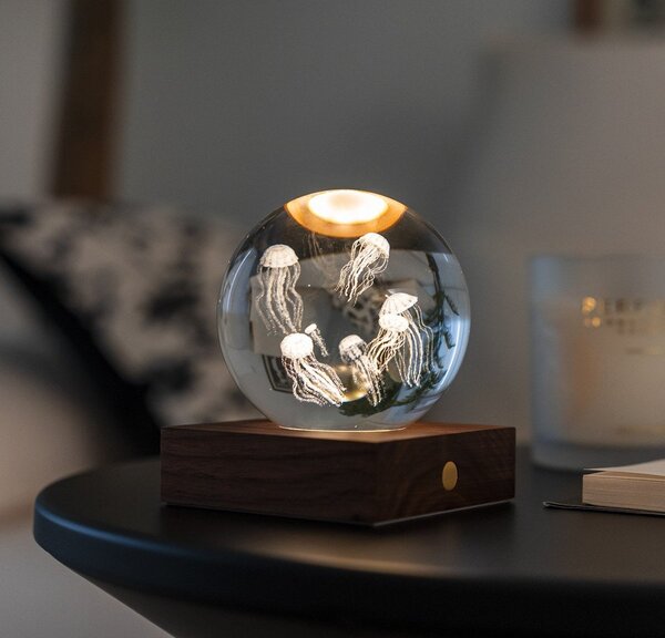 Decorazione luminosa marrone scuro con ricarica USB Amber – Gingko