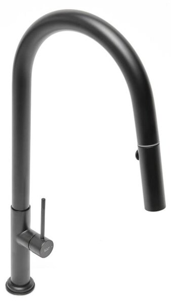 SAT miscelatore da cucina con canna a molla, 2 funzioni, nero SATBSD288C