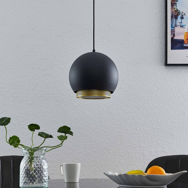 Lampada a sospensione Lucande, Sivaniel, dimmerabile, Nero, Soggiorno, Metallo, Design