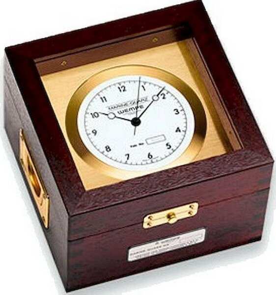 Wempe - CW800015 - Cronometro al quarzo - 185mm - Ottone e mogano - Numeri arabi - SCHIFFSUHREN PRO