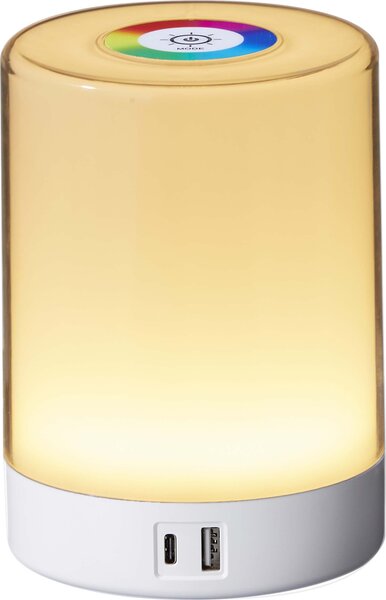 Lampada da tavolo LED Lampada da tavolo Funzione di oscuramento Cambio colore Porte di ricarica Funzione di memoria