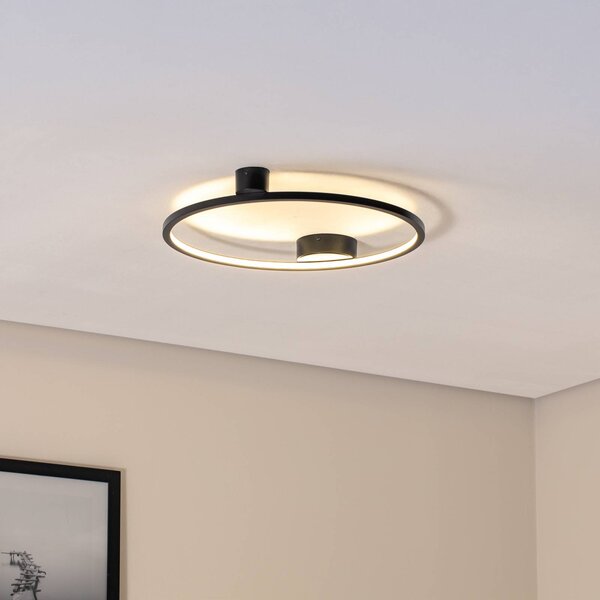 Plafoniera a LED Saturno Milagro Lighting, Nero, Soggiorno / Sala da pranzo, Alluminio, Moderno, Plafoniera LED