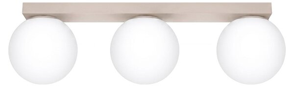 Plafoniera YOLI 3 taupe 3xG9 8W acciaio/vetro 14.5x12x50cm Sollux Lighting