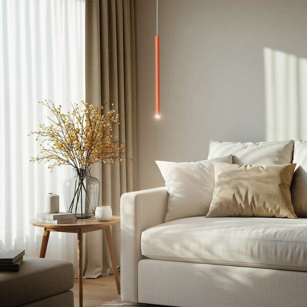 Lampada a sospensione Sopel 1 SIGMA, dimmerabile, Rosso, Soggiorno / Sala da pranzo, Metallo, Moderno, Lampada a sospensione