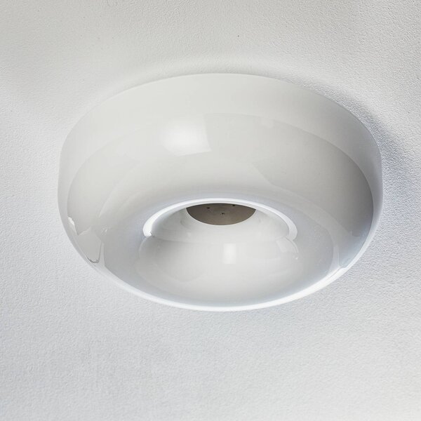 Foscarini Plafoniera di design Circus piccola, dimmerabile, Bianco / Opale, Soggiorno / Sala da pranzo, Vetro, Design, Plafoniera