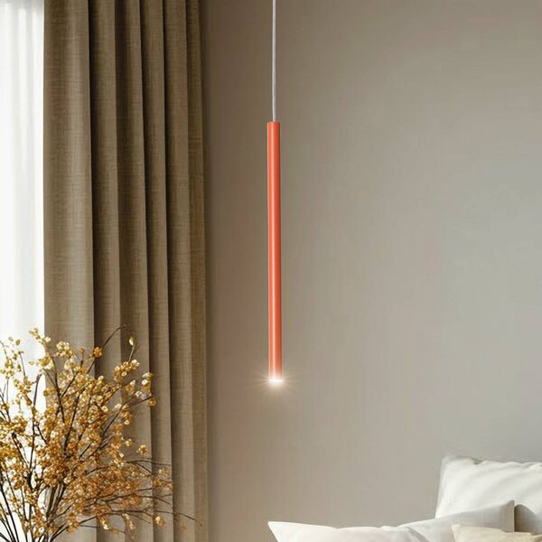 Lampada a sospensione Sopel 1 SIGMA, dimmerabile, Rosso, Soggiorno / Sala da pranzo, Metallo, Moderno, Lampada a sospensione