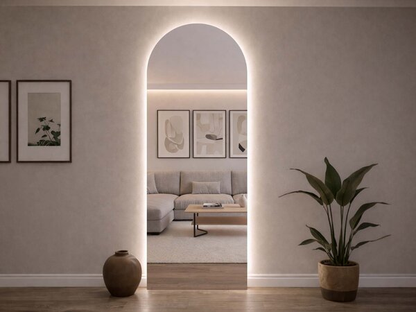 Specchio atipico con illuminazione a LED A38 35×93