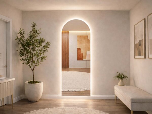 Specchio atipico con illuminazione a LED A38 35×93