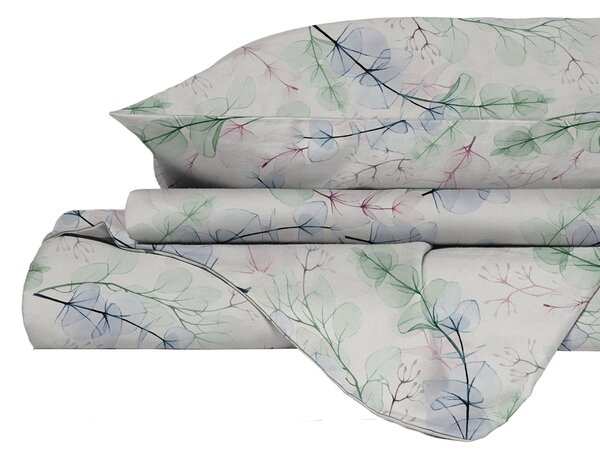 Copripiumino Karma Singolo con Federa in Poliestere Bouquet Blu