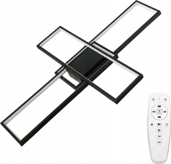 Lampada da soffitto a LED ARTESIA 92W Da 2700 a 6000K 9000 lm in alluminio bianco e nero, dimensioni: 7,5 x 89 x 56 cm, IP20 IdeaLED