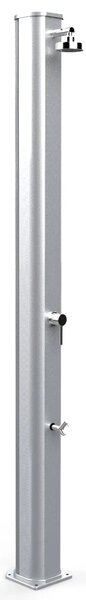 Doccia Solare da Giardino 40L Miscelatore e Lavapiedi Arkema Big Jolly Inox Paint