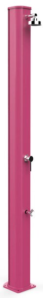Doccia Solare da Giardino 40L Miscelatore e Lavapiedi Arkema Big Jolly Fuxia