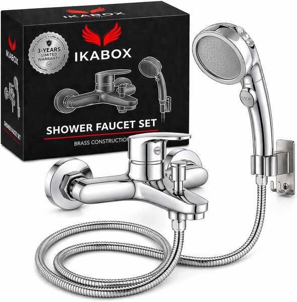 Set doccia completo con miscelatore monocomando e doccetta manuale con 3 modalità di getto