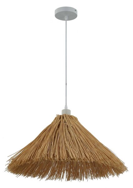 Lindby lampada a sospensione Borys, Ø 55 cm, seagrass, E27