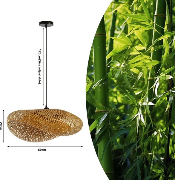 Immax (08269L) BOHO HILO D60cm E27 bambus