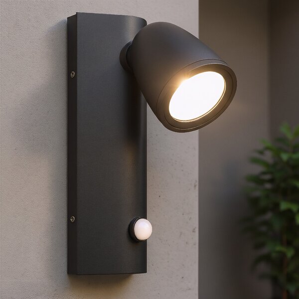 Applique da Esterno GU10 IP65 con Sensore Movimento AXIS - Nera