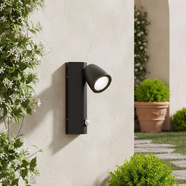 Applique da Esterno GU10 IP65 con Sensore Movimento AXIS - Nera