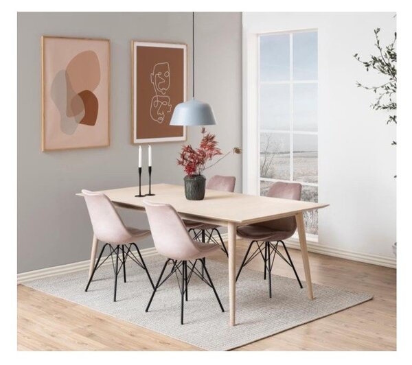 Sedia da pranzo rosa e nera Eris - Actona