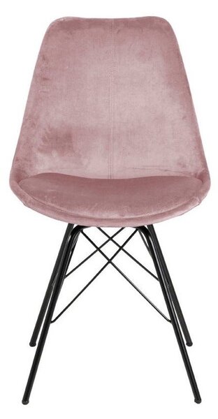 Sedia da pranzo rosa e nera Eris - Actona