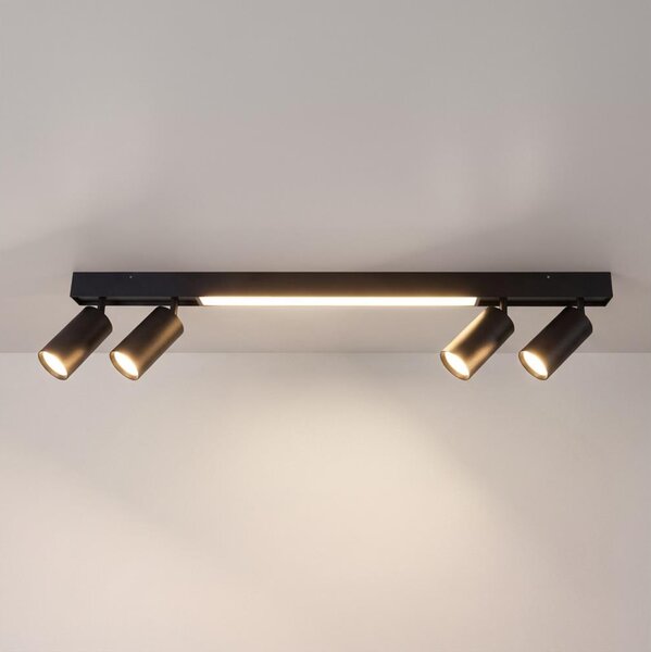 Brilagi - Faretto LED SELE 4xGU10/30W/230V + LED/20W nero