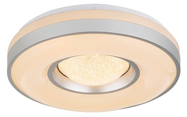 Globo Plafoniera LED Colla con struttura color argento
