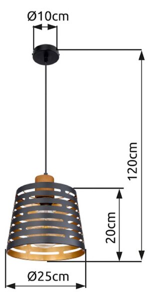 Globo Lampada a sospensione Ablona, dimmerabile, Nero, Soggiorno / Sala da pranzo, Metallo, Moderno, Lampada a sospensione