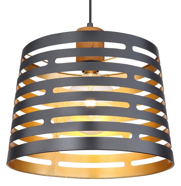 Globo Lampada a sospensione Ablona, dimmerabile, Nero, Soggiorno / Sala da pranzo, Metallo, Moderno, Lampada a sospensione