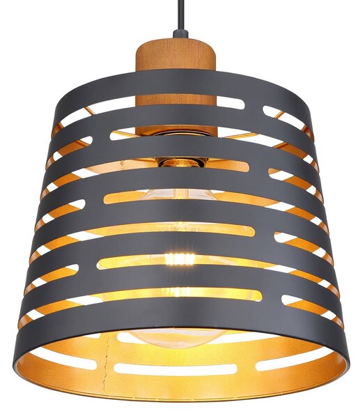 Globo Lampada a sospensione Ablona, dimmerabile, Nero, Soggiorno / Sala da pranzo, Metallo, Moderno, Lampada a sospensione