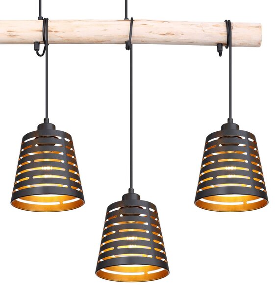 Globo Lampada a sospensione Ablona, dimmerabile, Soggiorno / Sala da pranzo, Legno, Moderno, Lampada a sospensione