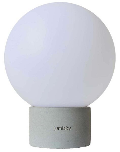 TERRA CONCRETE lampada da tavolo in cemento grigio LED bianco caldo/dimmerabile H25cm